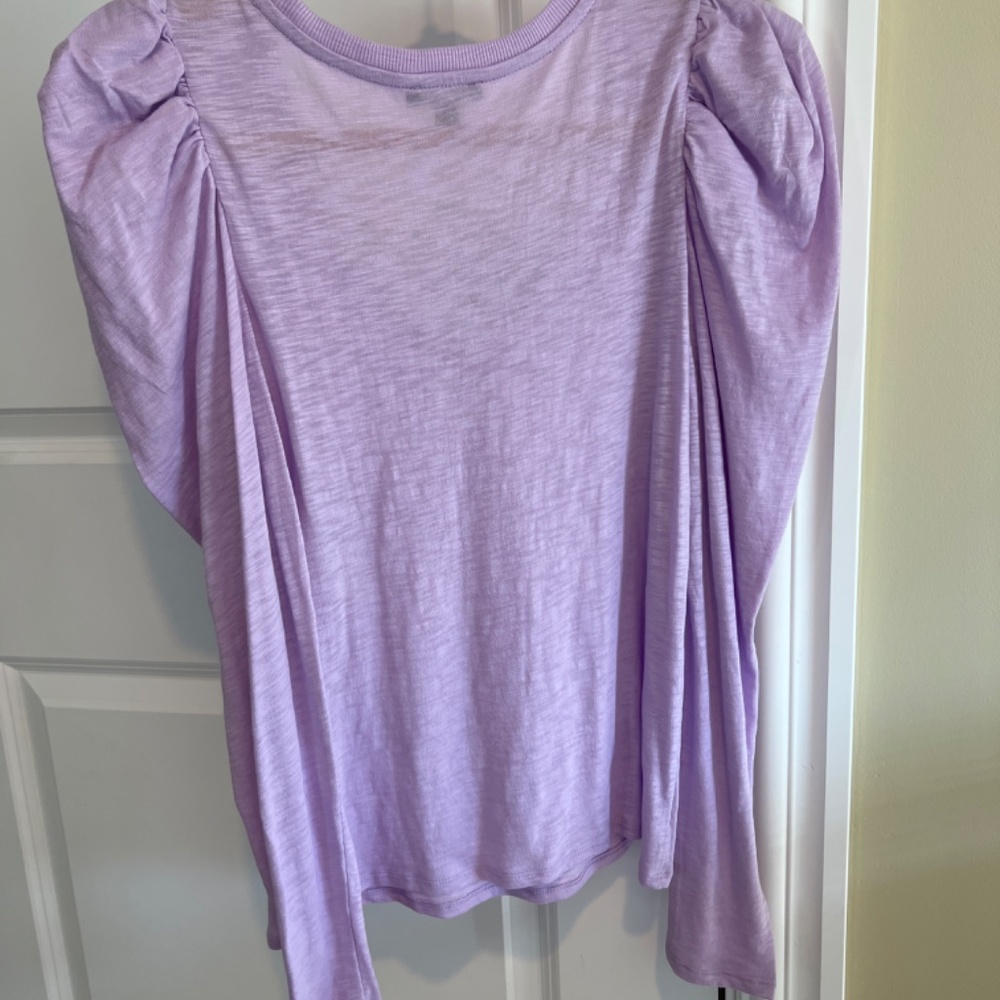 Beautiful NWT Express purple cotton blend top, M - Picture 3 of 6